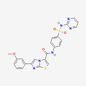 6-(3-methoxyphenyl)-N-(4-(N-(pyrimidin-2-yl)sulfamoyl)phenyl)imidazo[2,1-b]thiazole-3-carboxamide