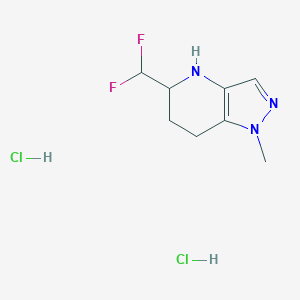 5-(Difluoromethyl)-1-methyl-4,5,6,7-tetrahydropyrazolo[4,3-b]pyridine;dihydrochloride