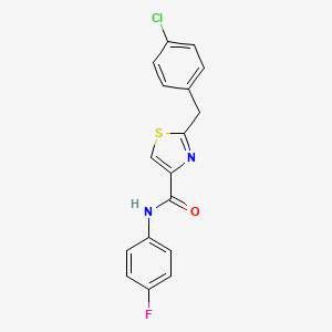 2-[(4-chlorophenyl)methyl]-N-(4-fluorophenyl)-1,3-thiazole-4-carboxamide