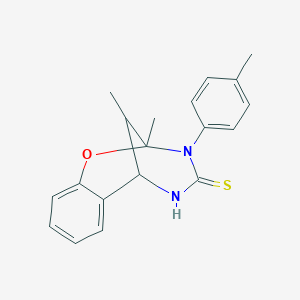 2,11-dimethyl-3-(4-methylphenyl)-2,3,5,6-tetrahydro-4H-2,6-methano-1,3,5-benzoxadiazocine-4-thione