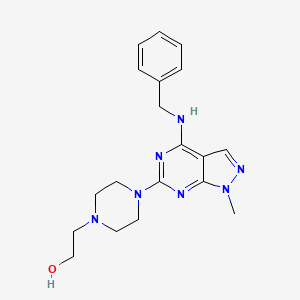 2-(4-(4-(benzylamino)-1-methyl-1H-pyrazolo[3,4-d]pyrimidin-6-yl)piperazin-1-yl)ethanol