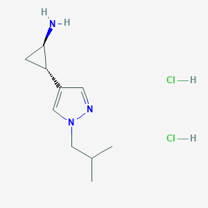 (1R,2S)-2-[1-(2-Methylpropyl)pyrazol-4-yl]cyclopropan-1-amine;dihydrochloride