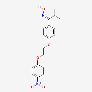 molecular formula C18H20N2O5 B2892185 (NE)-N-[2-methyl-1-[4-[2-(4-nitrophenoxy)ethoxy]phenyl]propylidene]hydroxylamine CAS No. 328539-31-7