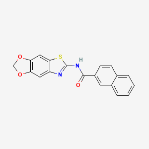 N-([1,3]dioxolo[4,5-f][1,3]benzothiazol-6-yl)naphthalene-2-carboxamide