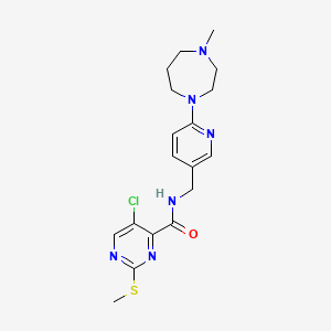 5-chloro-N-{[6-(4-methyl-1,4-diazepan-1-yl)pyridin-3-yl]methyl}-2-(methylsulfanyl)pyrimidine-4-carboxamide