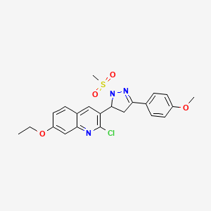 2-chloro-7-ethoxy-3-(3-(4-methoxyphenyl)-1-(methylsulfonyl)-4,5-dihydro-1H-pyrazol-5-yl)quinoline