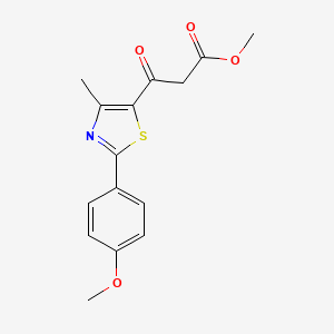 Methyl 3-(2-(4-methoxyphenyl)-4-methylthiazol-5-yl)-3-oxopropanoate
