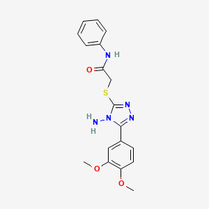2-{[4-amino-5-(3,4-dimethoxyphenyl)-4H-1,2,4-triazol-3-yl]sulfanyl}-N-phenylacetamide