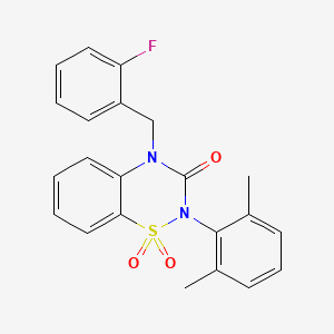 2-(2,6-dimethylphenyl)-4-(2-fluorobenzyl)-2H-benzo[e][1,2,4]thiadiazin-3(4H)-one 1,1-dioxide