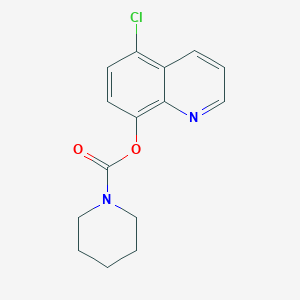 1-Piperidinecarboxylic acid (5-chloro-8-quinolinyl) ester
