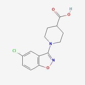 1-(5-Chloro-1,2-benzoxazol-3-yl)piperidine-4-carboxylic acid