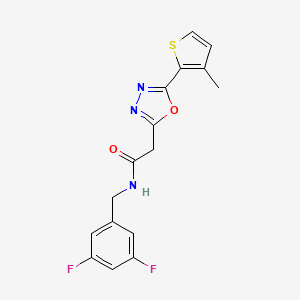 N-(2-methoxybenzyl)-3,5,6-trimethyl-2-(piperidin-1-ylcarbonyl)-1-benzofuran-7-sulfonamide