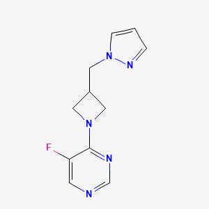 5-fluoro-4-{3-[(1H-pyrazol-1-yl)methyl]azetidin-1-yl}pyrimidine