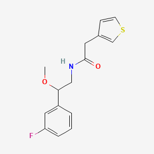 molecular formula C15H16FNO2S B2892263 N-(2-(3-fluorophenyl)-2-methoxyethyl)-2-(thiophen-3-yl)acetamide CAS No. 1797555-14-6