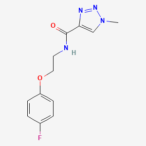 molecular formula C12H13FN4O2 B2892272 N-(2-(4-fluorophenoxy)ethyl)-1-methyl-1H-1,2,3-triazole-4-carboxamide CAS No. 1206999-50-9
