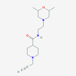 N-[2-(2,6-dimethylmorpholin-4-yl)ethyl]-1-(prop-2-yn-1-yl)piperidine-4-carboxamide