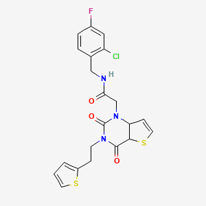 N-[(2-chloro-4-fluorophenyl)methyl]-2-{2,4-dioxo-3-[2-(thiophen-2-yl)ethyl]-1H,2H,3H,4H-thieno[3,2-d]pyrimidin-1-yl}acetamide