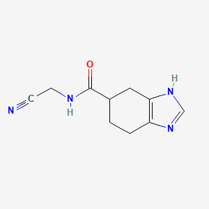 molecular formula C10H12N4O B2892297 N-(Cyanomethyl)-4,5,6,7-tetrahydro-3H-benzimidazole-5-carboxamide CAS No. 2284278-93-7