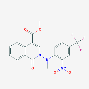 molecular formula C19H14F3N3O5 B2892300 Methyl 2-[methyl-2-nitro-4-(trifluoromethyl)anilino]-1-oxo-1,2-dihydro-4-isoquinolinecarboxylate CAS No. 339106-28-4