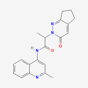 molecular formula C20H20N4O2 B2892303 N-(2-methylquinolin-4-yl)-2-{3-oxo-2H,3H,5H,6H,7H-cyclopenta[c]pyridazin-2-yl}propanamide CAS No. 2097923-05-0