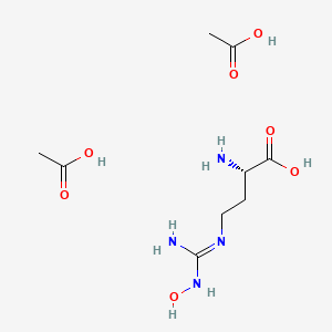 molecular formula C9H20N4O7 B2892306 nor-NOHA acetate CAS No. 1140844-63-8; 189302-40-7
