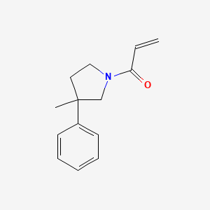 molecular formula C14H17NO B2892356 1-(3-Methyl-3-phenylpyrrolidin-1-yl)prop-2-en-1-one CAS No. 2224407-92-3