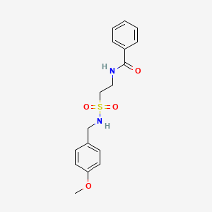 molecular formula C17H20N2O4S B2892371 N-(2-(N-(4-methoxybenzyl)sulfamoyl)ethyl)benzamide CAS No. 899997-06-9