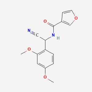 molecular formula C15H14N2O4 B2892397 N-[cyano(2,4-dimethoxyphenyl)methyl]furan-3-carboxamide CAS No. 1444370-09-5