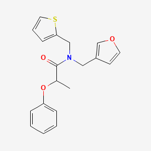 molecular formula C19H19NO3S B2892399 N-(furan-3-ylmethyl)-2-phenoxy-N-(thiophen-2-ylmethyl)propanamide CAS No. 1428357-61-2