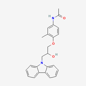 molecular formula C24H24N2O3 B2892408 N-(4-(3-(9H-carbazol-9-yl)-2-hydroxypropoxy)-3-methylphenyl)acetamide 