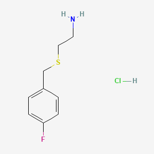 molecular formula C9H13ClFNS B2892445 2-[(4-Fluorobenzyl)sulfanyl]ethylamine hydrochloride CAS No. 1170404-43-9
