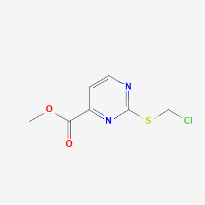 molecular formula C7H7ClN2O2S B2892452 methyl 2-[(chloromethyl)sulfanyl]pyrimidine-4-carboxylate CAS No. 2126178-52-5