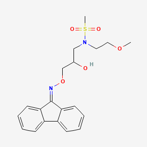 molecular formula C20H24N2O5S B2892496 N-(3-(((9H-fluoren-9-ylidene)amino)oxy)-2-hydroxypropyl)-N-(2-methoxyethyl)methanesulfonamide CAS No. 1021208-18-3