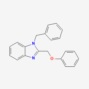 molecular formula C21H18N2O B2892500 1-benzyl-2-(phenoxymethyl)-1H-1,3-benzodiazole CAS No. 333746-94-4