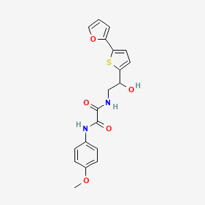 molecular formula C19H18N2O5S B2892524 N-{2-[5-(furan-2-yl)thiophen-2-yl]-2-hydroxyethyl}-N'-(4-methoxyphenyl)ethanediamide CAS No. 2320860-28-2