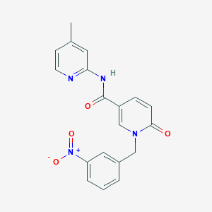 molecular formula C19H16N4O4 B2892531 N-(4-methylpyridin-2-yl)-1-(3-nitrobenzyl)-6-oxo-1,6-dihydropyridine-3-carboxamide CAS No. 899741-63-0