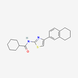 molecular formula C20H24N2OS B2892543 N-(4-(5,6,7,8-tetrahydronaphthalen-2-yl)thiazol-2-yl)cyclohexanecarboxamide CAS No. 684232-96-0