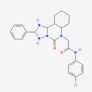 molecular formula C23H16ClN5O2 B2892546 N-(4-chlorophenyl)-2-{5-oxo-2-phenyl-5H,6H-[1,2,4]triazolo[1,5-c]quinazolin-6-yl}acetamide CAS No. 2380193-28-0