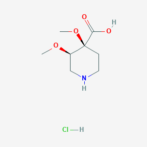 B2892553 (3R,4S)-3,4-Dimethoxypiperidine-4-carboxylic acid;hydrochloride CAS No. 2418596-22-0