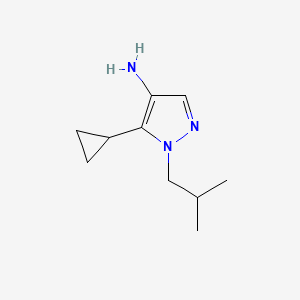 molecular formula C10H17N3 B2892563 5-cyclopropyl-1-(2-methylpropyl)-1H-pyrazol-4-amine CAS No. 1006496-43-0