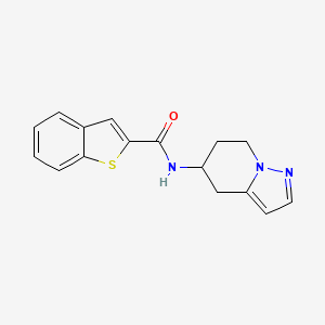 molecular formula C16H15N3OS B2892593 N-{4H,5H,6H,7H-pyrazolo[1,5-a]pyridin-5-yl}-1-benzothiophene-2-carboxamide CAS No. 2034588-54-8