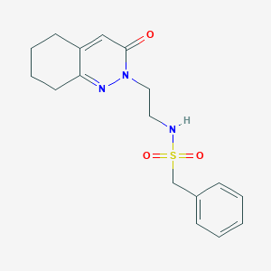 molecular formula C17H21N3O3S B2892608 N-(2-(3-oxo-5,6,7,8-tetrahydrocinnolin-2(3H)-yl)ethyl)-1-phenylmethanesulfonamide CAS No. 2097919-54-3