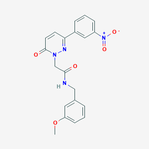 molecular formula C20H18N4O5 B2892611 N-(3-methoxybenzyl)-2-(3-(3-nitrophenyl)-6-oxopyridazin-1(6H)-yl)acetamide CAS No. 899967-98-7