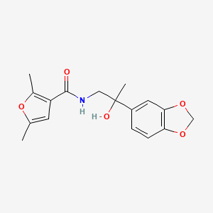 molecular formula C17H19NO5 B2892619 N-(2-(benzo[d][1,3]dioxol-5-yl)-2-hydroxypropyl)-2,5-dimethylfuran-3-carboxamide CAS No. 1396884-54-0