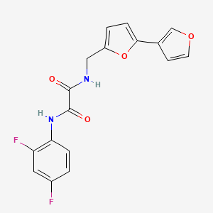 molecular formula C17H12F2N2O4 B2892623 N1-([2,3'-bifuran]-5-ylmethyl)-N2-(2,4-difluorophenyl)oxalamide CAS No. 2034488-90-7