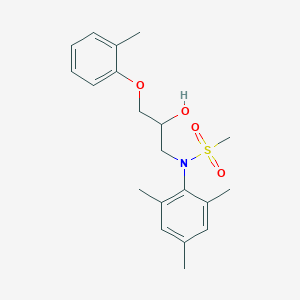 molecular formula C20H27NO4S B2892674 N-[2-hydroxy-3-(2-methylphenoxy)propyl]-N-(2,4,6-trimethylphenyl)methanesulfonamide CAS No. 1040643-76-2