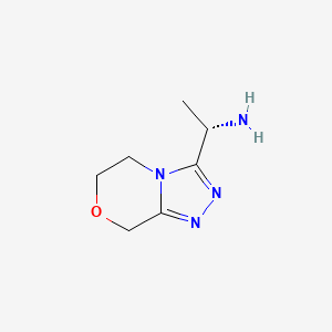 molecular formula C7H12N4O B2892725 (1S)-1-(6,8-Dihydro-5H-[1,2,4]triazolo[3,4-c][1,4]oxazin-3-yl)ethanamine CAS No. 2460740-36-5