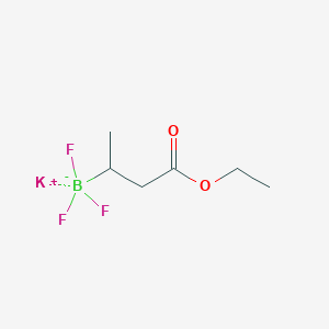 molecular formula C6H11BF3KO2 B2892732 Potassium;(4-ethoxy-4-oxobutan-2-yl)-trifluoroboranuide CAS No. 1326317-68-3