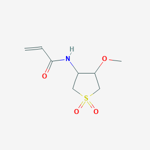 molecular formula C8H13NO4S B2892757 N-(4-Methoxy-1,1-dioxothiolan-3-yl)prop-2-enamide CAS No. 2005604-86-2