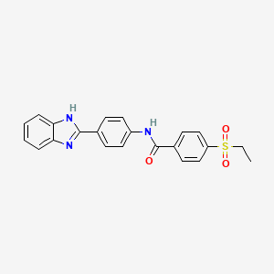 molecular formula C22H19N3O3S B2892788 N-[4-(1H-1,3-benzodiazol-2-yl)phenyl]-4-(ethanesulfonyl)benzamide CAS No. 941891-42-5